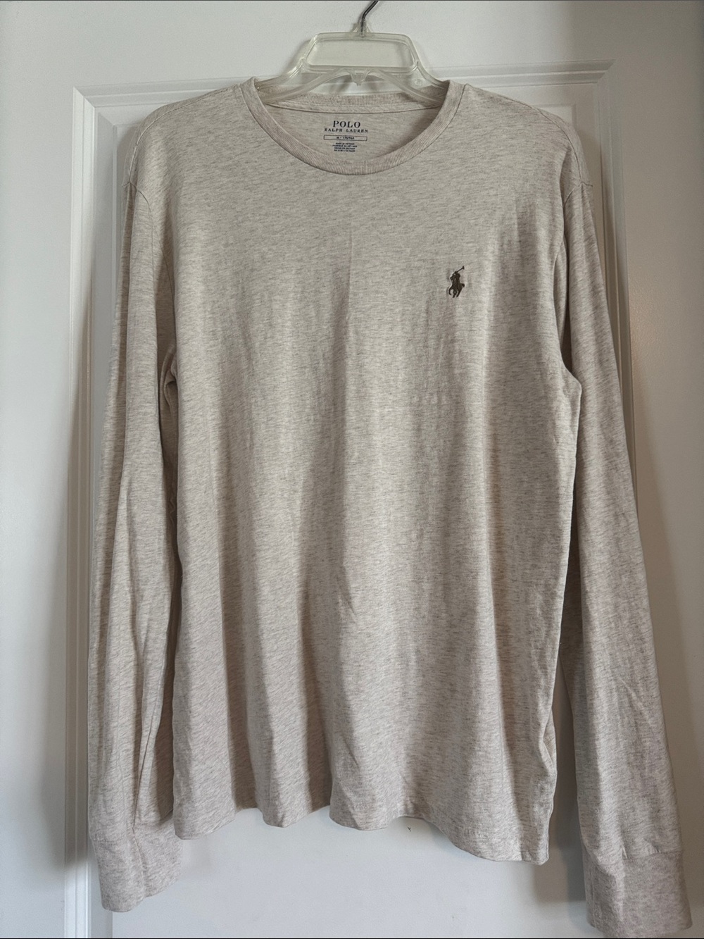 Polo by Ralph Lauren Long Sleeve Crewneck Shirt - Light cream Heather(1073)